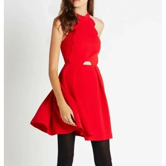 NWOT BCBGeneration Vibrant Red Mini Dress - Picture 3 of 11